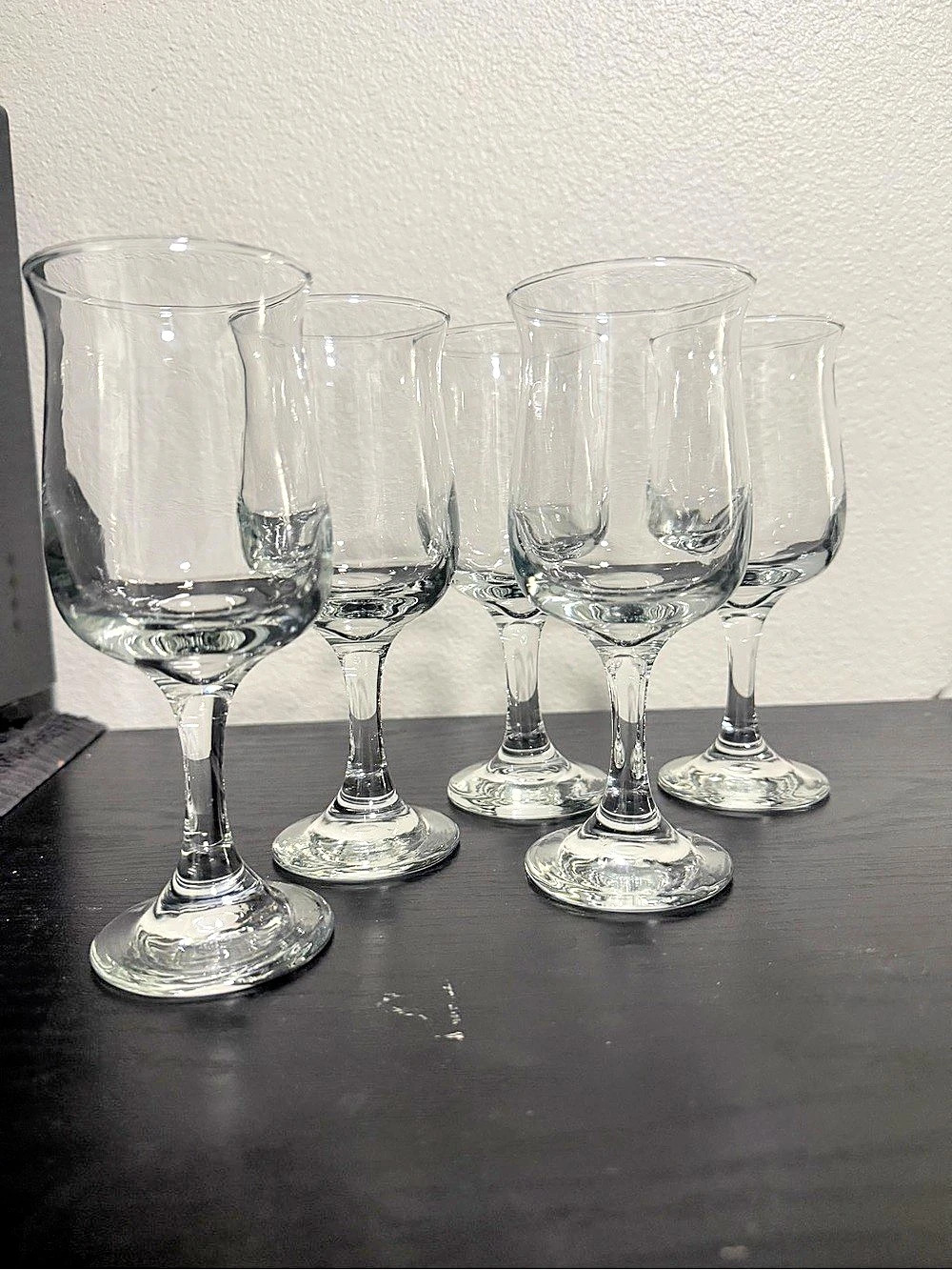 Clear Stemmed Glasses Set of 5